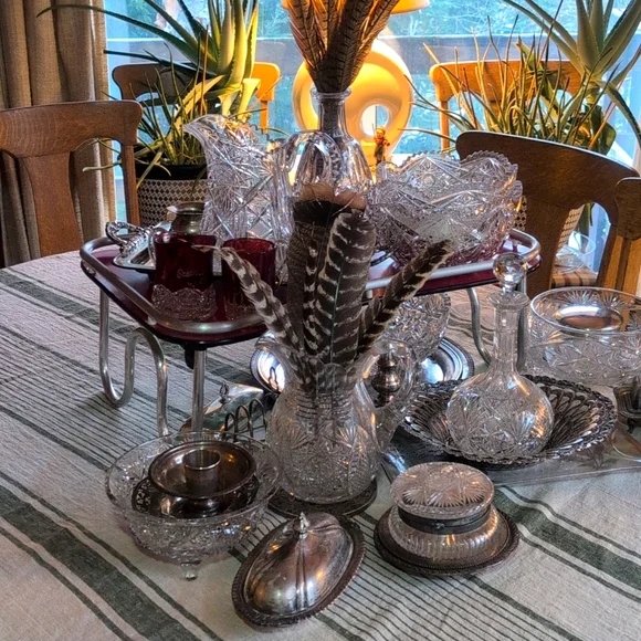 Antique Lead Crystal Bowl